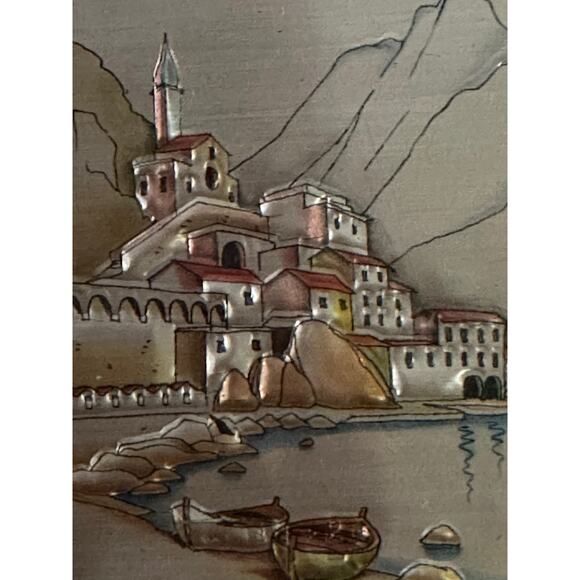 Vintage Italian Silver Framed Pictures set of 2 signed print accent wall art - Picture 16 of 16